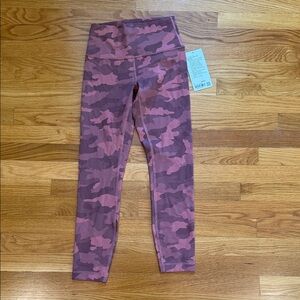 Lululemon Wunder Train HR Tight 25” Pink Camo Leggings New